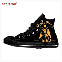 mens canvas casual shoes band angel witch band couple feminino zapatos customized color lace up leisures platform shoe