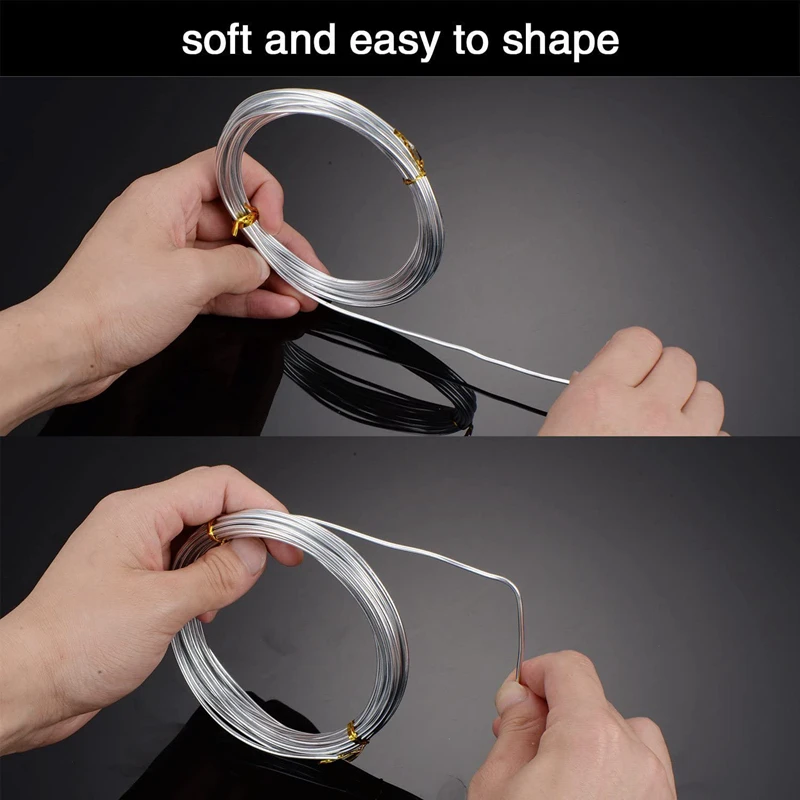 

Silver Aluminum Craft Wire 1 mm 1.5 mm 2 mm 2.5 mm and 3 mm in Thickness Aluminum Wire Rolls for DIY Sculpture and Craft