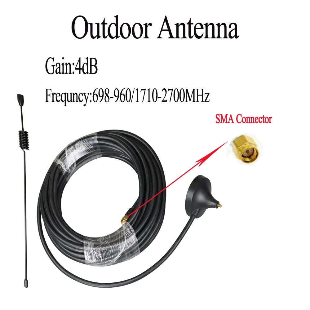 ZQTMAX 900 1800 2100 Small Suction Cup Antenna 4dbi gsm 3g dcs GPRS antenna for cell phone signal booster with 10m cable