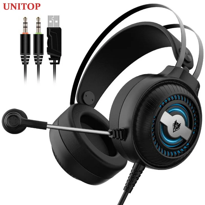 

UNITOP NUBWO N1PRO игровая гарнитура музыкальные наушники стерео проводные наушники с микрофоном для ПК PS4 Skype Xbox One Gamer