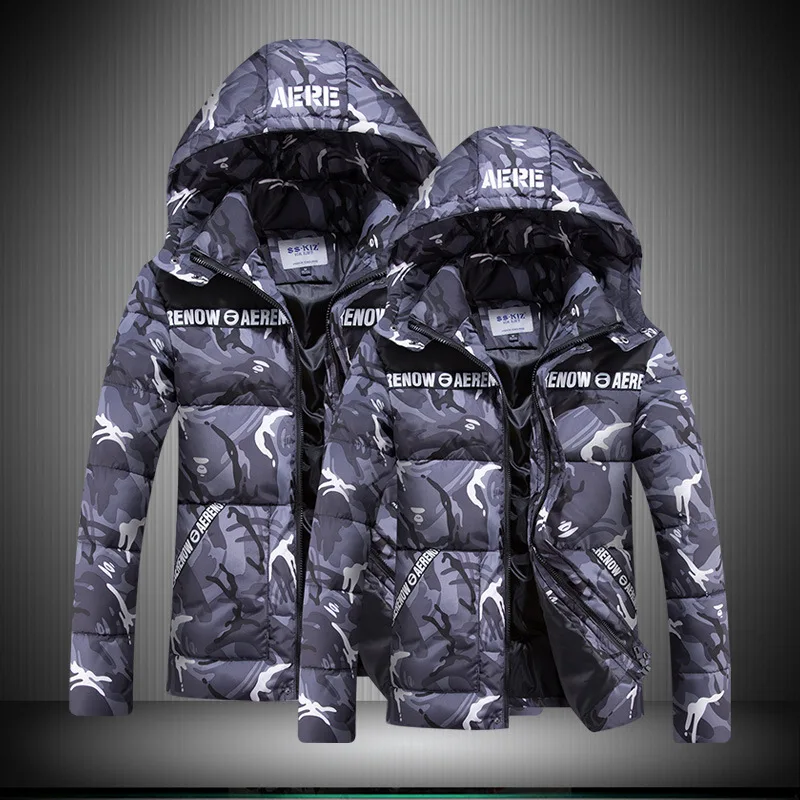 Couple Style Camouflage Cotton-padded Jacket Men's Winter Jacket Thick Short Padded Jacket Down Padded Jacket Plus Size Clothes