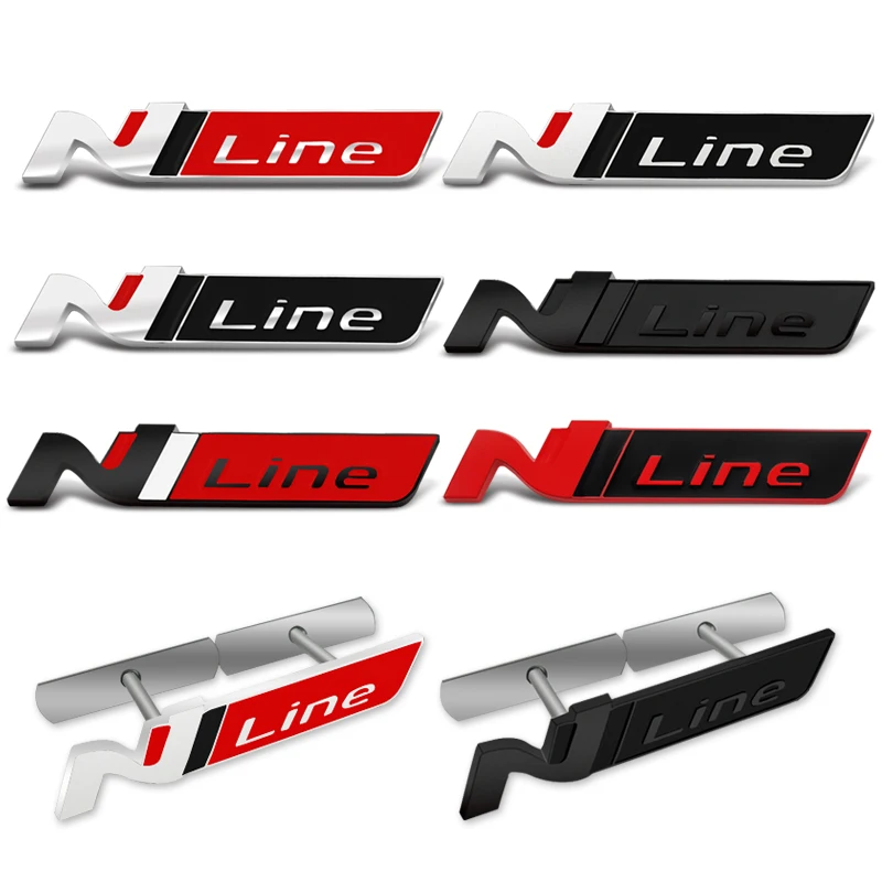 Adesivi in metallo per auto-Styling N LINE emblema griglia Badge per Hyundai N Performance Veloster