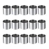15 pieces stainless steel mousse rings round biscuit cutter cake mold kitchen baking pastry tool for tartfondantetc