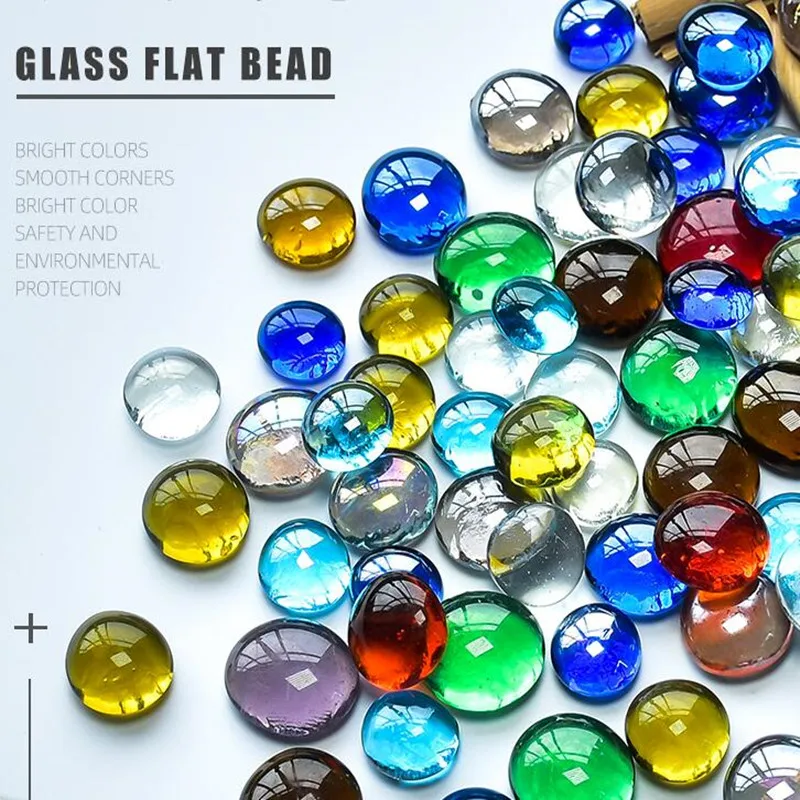 100 г прозрачные круглые стеклянные драгоценные камни мозаичная плитка плоские