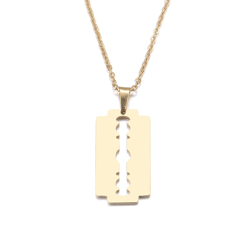 DGIDDK ожерелье из нержавеющей стали женские ювелирные изделия лезвие модные