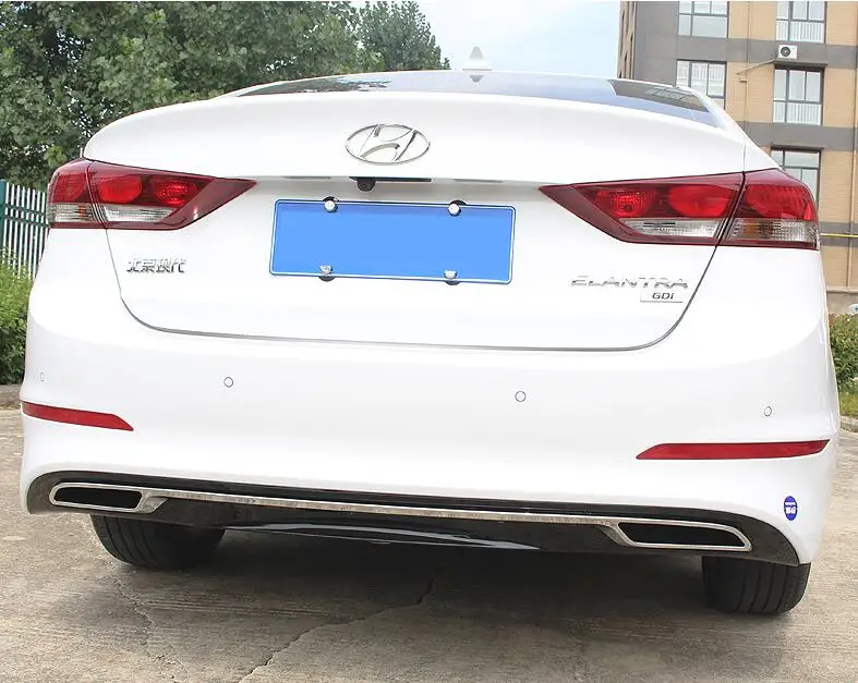Задний спойлер для Hyundai Elantra 2016 2018 3D ABS задний бампер диффузор|Обвесы| |