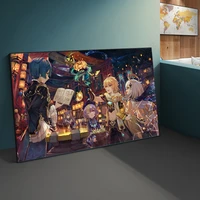 genshin impact game poster lantern festival game home decor hd painting wall painting bedroom anime study bedroom bar cafe wall