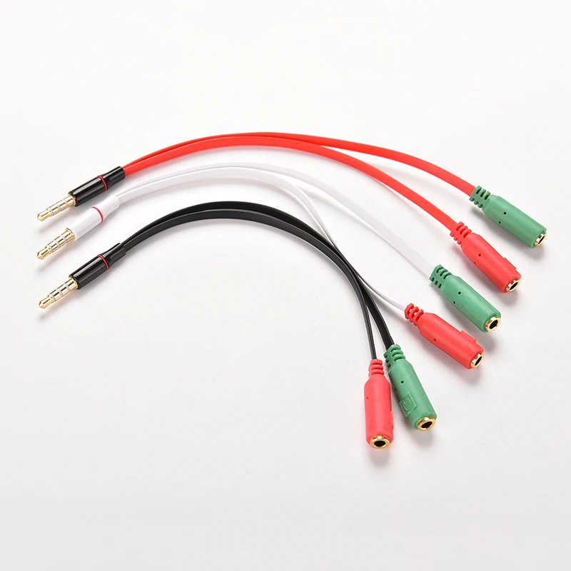 Адаптер для стерео аудиоразъема 1 штекер 2 гнезда Y образный разветвитель