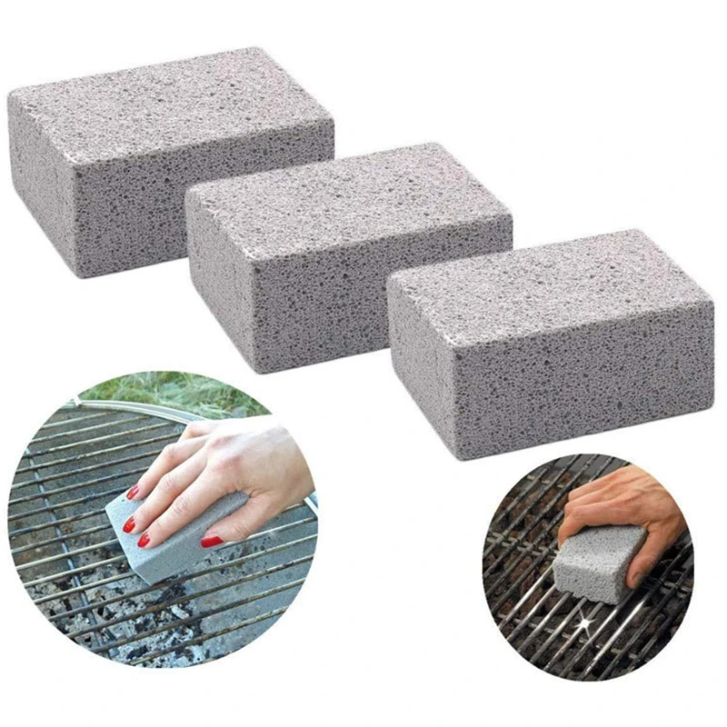 

3PCS BBQ Grill Clean Brick Block Barbecue Cleaning Stone BBQ Racks Stains Grease Cleaner Gadgets Kitchen Accessories BBQ Tools