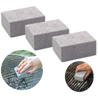 3pcs bbq grill clean brick block barbecue cleaning stone bbq racks stains grease cleaner gadgets kitchen accessories bbq tools