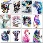 PhotoCustom 40x5 0 см Раскраска по номерам для взрослых животных DIY раскраска маслом по номерам на холсте кошки настенное искусство Львы домашний декор