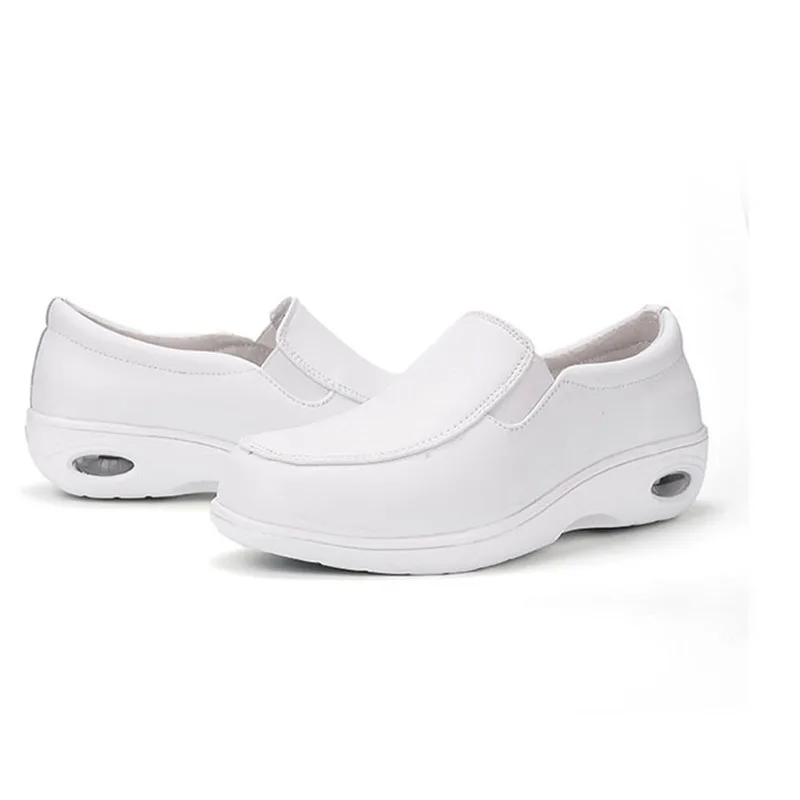 

Women's shoes Autumn cushion nurse white slope heel anti-skid leisure shoes female mother small white shoes beautician work