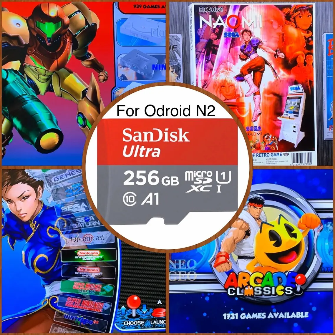 Odroid N2 256GB micro SD карта! Для вашего + видео Previws Ora RetroArena v.3.1.13 из ткани имитирующий