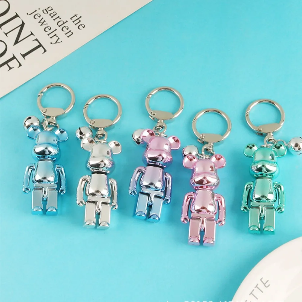 

Nordic resin bear brick key ring 400% crafts Violent bear electroplating electronic key chain ornaments auto parts