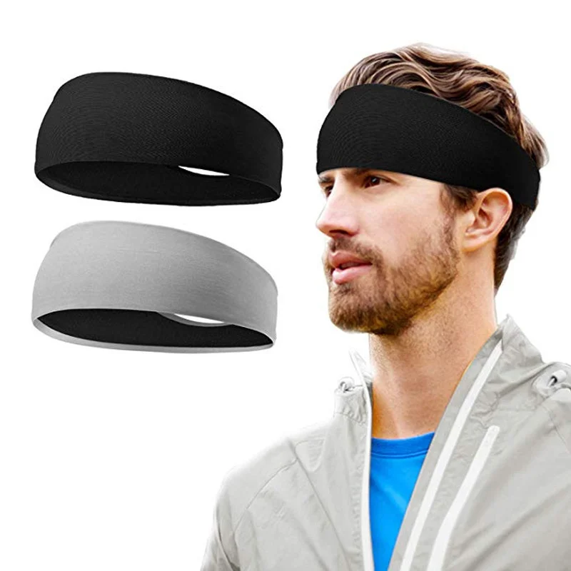 

Men Sweatband Sports Headband Stretch Elastic Women Yoga Running hair band for men Outdoor Sport Headwrap Fitness Sports safety
