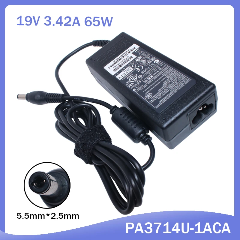 

19V 3.42A Laptop Charger AC Adapter For Toshiba Satellite C655 C660 L300 L450 L500 L500-1EN A200 A205 PA3714U-1ACA Power Supply