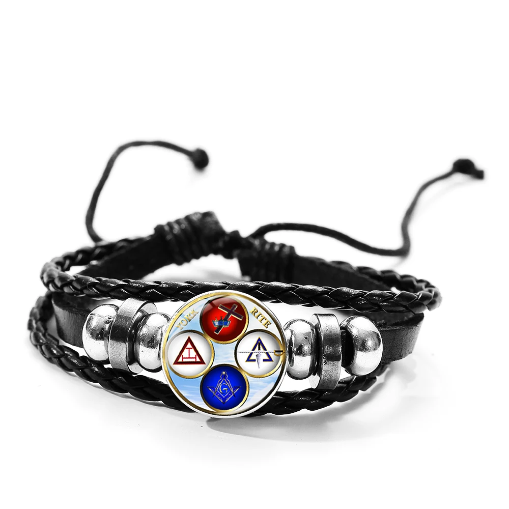 Мужской Многослойный кожаный браслет SONGDA Freemason Masonic Мальта рыцари темплары
