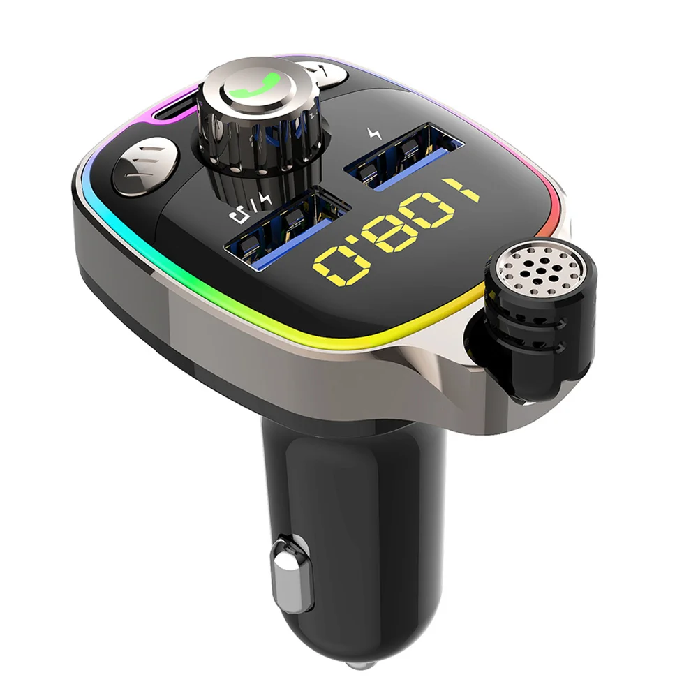 FM-трансмиттер автомобильный с поддержкой Bluetooth 5,0 и двумя USB-портами (art.: 3920b8be00aaf) - 3920b8be00aaf