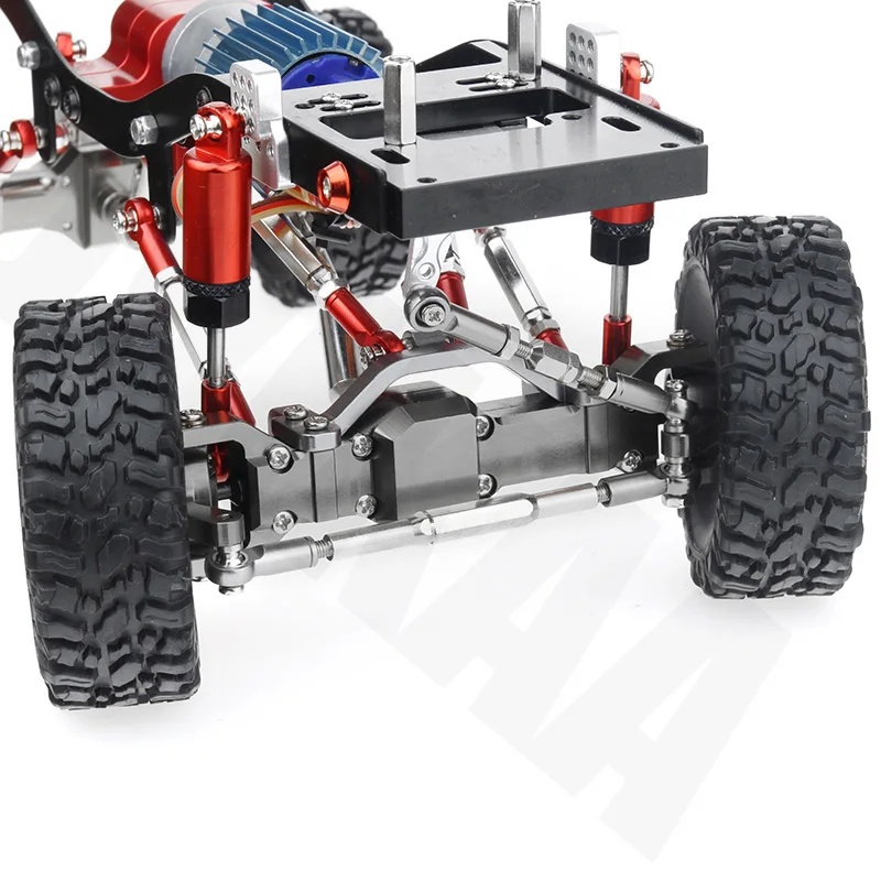 Barra de tracci&oacute;n de Metal para WPL, B14, B24, C14, C24, C34, 1/16, piezas de actualizaci&oacute;n de coche RC, accesorios de enlace de direcci&oacute;n, varilla de tracci&oacute;n, amortiguador de Base-5