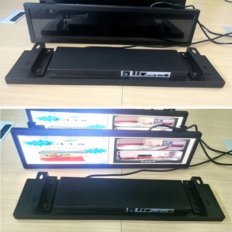 Professional customization ultra wide wall mounted stretched bar LCD panel advertising display digital signage