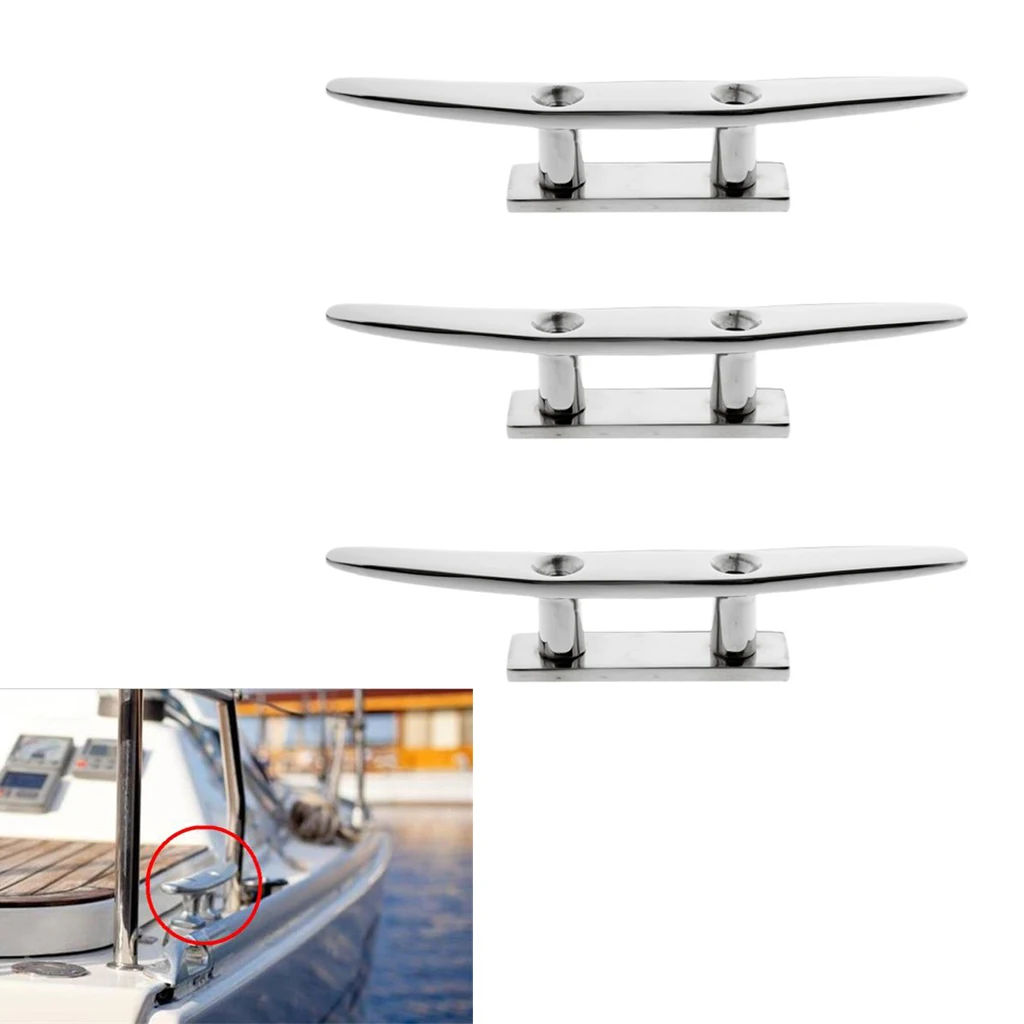 3 шт нержавеющая сталь низкая плоская скоба 8 дюймов для водного ремесла лодки