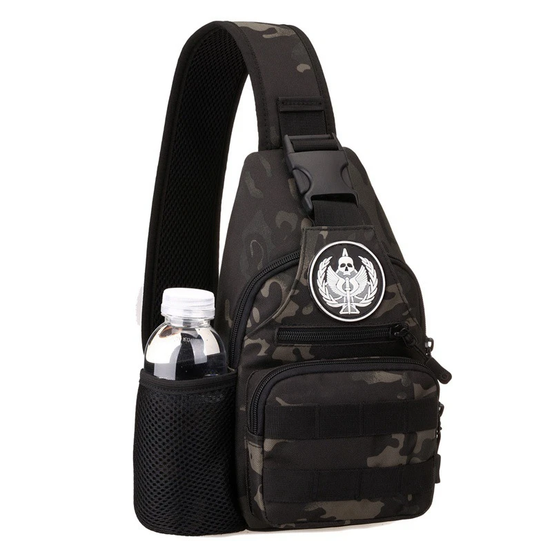 Нейлоновые тактические мужские нагрудные сумки на одно плечо зарядка через USB