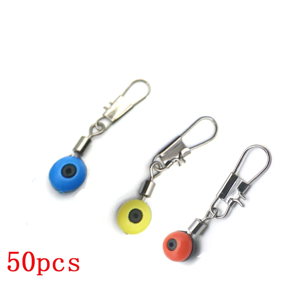 

50pcs/Lot Fishing Float Bobber Stops Space Beans Swivel Connectors Sea Fishing Saltwater Metal Plastic Tools Accessories