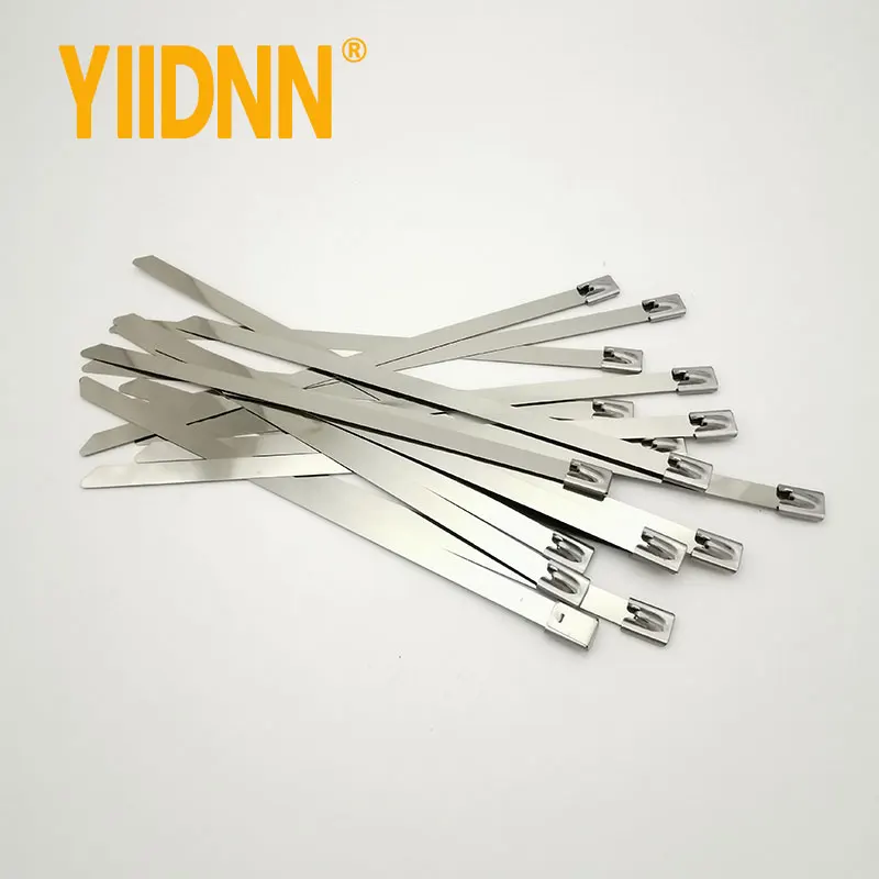 

10 PC Heavy Duty 7.9mm Stainless Steel Cable tie Exhaust Strap Wrap Coated Locking Zip Cable Ties