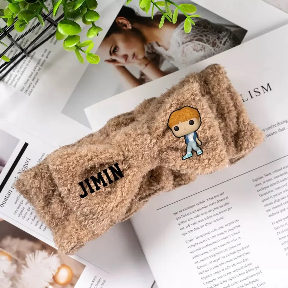 

JCBTSHtoys character plush hair band wash face hoop hair cute sports hair band hair accessories head band