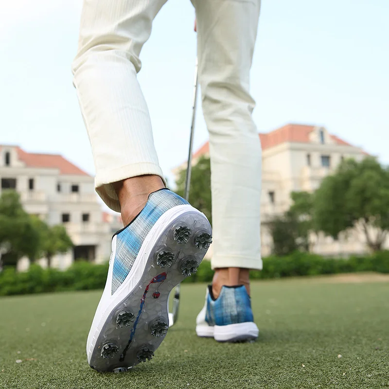 Professional Golf Sneakers Men's Comfortable Sports Shoes Outdoor Lawn Lightweight Non-slip Golf Leisure Walking Shoes 38-45