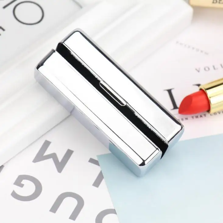 

100Pcs Blank Metal Lip Stick Box Pill Cases Holder Inside With Mirror Gift Lipstick Box Packaging Case Wholeslae