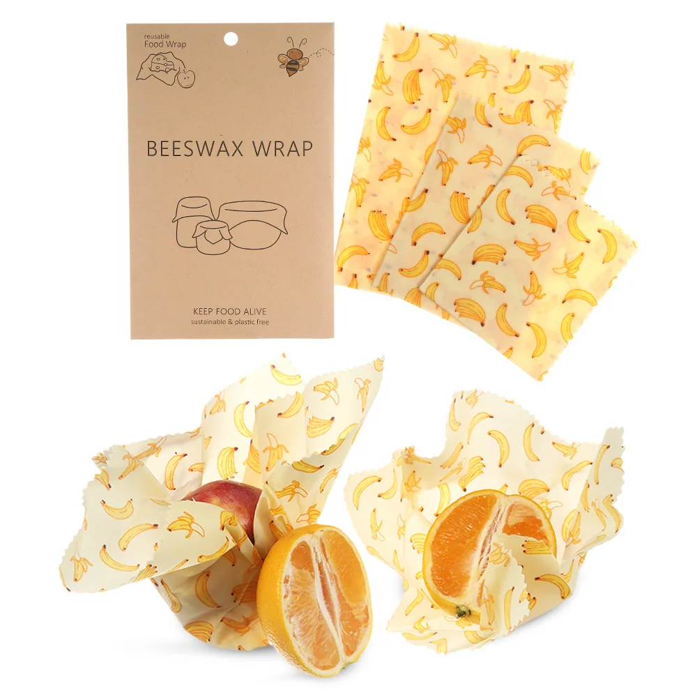 Многоразовые пчелиный воск обертывания пищевого качества свежая Ткань крышки