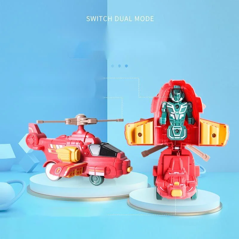 

Plastic Inertial Collision Aircraft Transformation Robot Model Toys Military Helicopter Model Puzzle Toys Kid Classic Robot