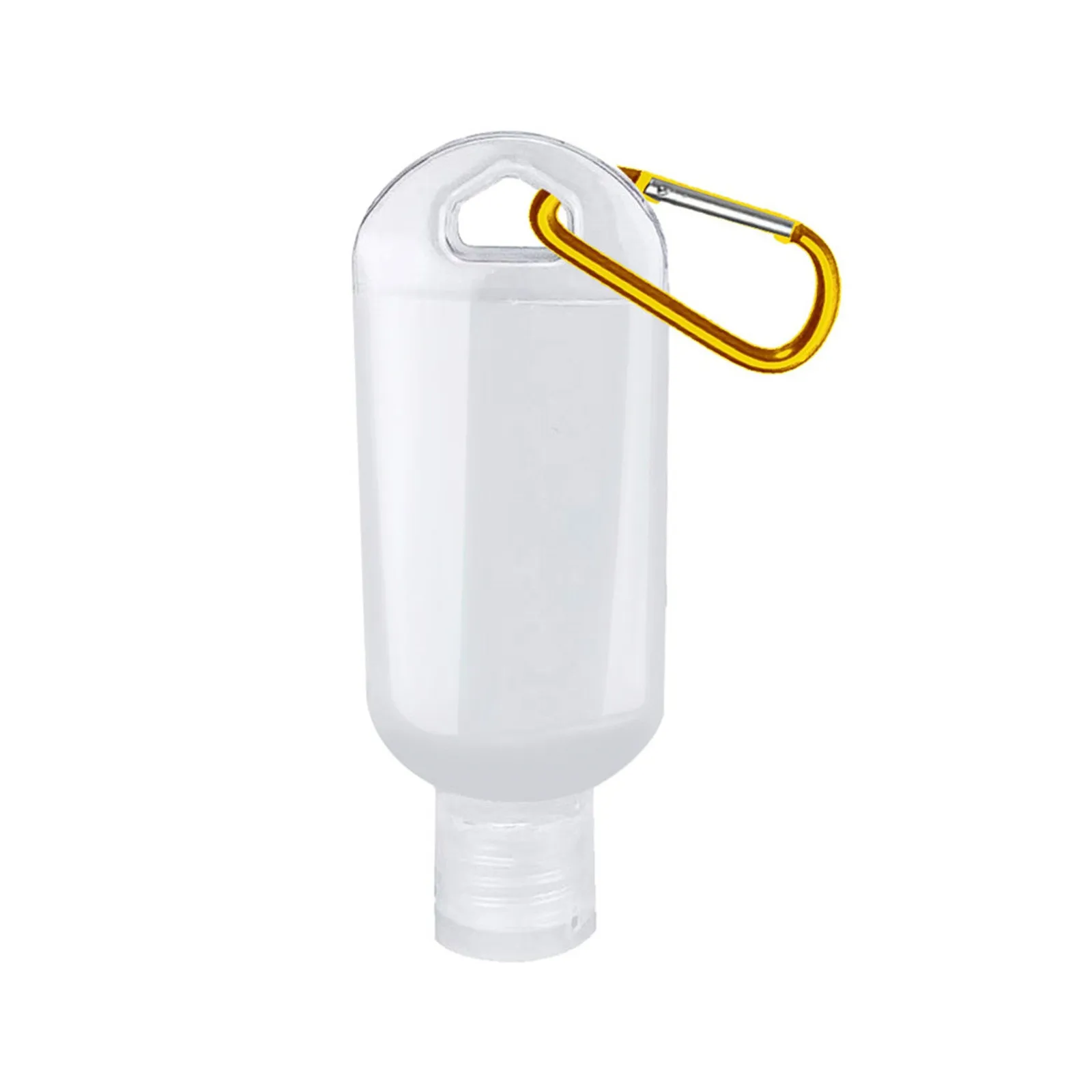 

1pc Travel Plastic Clear Leakproof Empty Keychain Bottles Containers Capacity 60ml Flip Cap Botes Para Gel Desinfectante