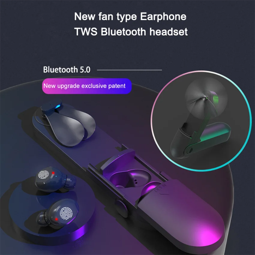 Multi-função sem Fio Fone de Ouvido Fone de Ouvido à Prova Tws tipo Ventilador de Fones de Ouvido sem Fio Novo Tocável Binaural Display Led à Prova Dwaterproof Água f7