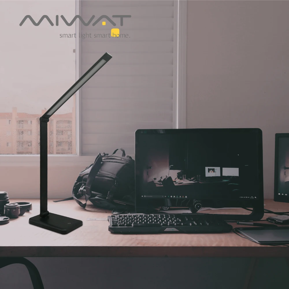 Светодиодный настольный светильник 5 Вт Регулируемая Настольная лампа с QI