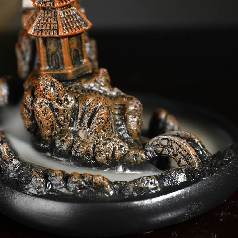 

Resin backflow incense burner high mountains and flowing water creative home furnishings air purification