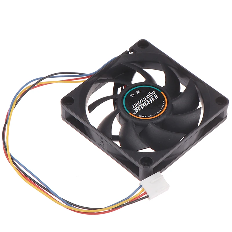 70x70x15mm 12V 4 Pins PWM PC Computer Case CPU Cooler Cooling Fan Black | Компьютеры и офис