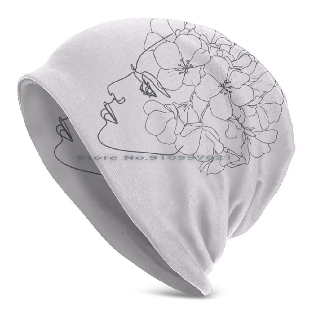 

Women Face With Flowers Nymph Line Art Scarf Mask Neck Warmer Face Wraps Foulard Bandana Art Nymph Abstract Leaves Women Face