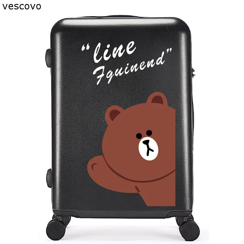 Весково 20 &quot24&quot 26 &quotдюймов мультфильм ABS + PC Сумки на колёсиках spinner милый