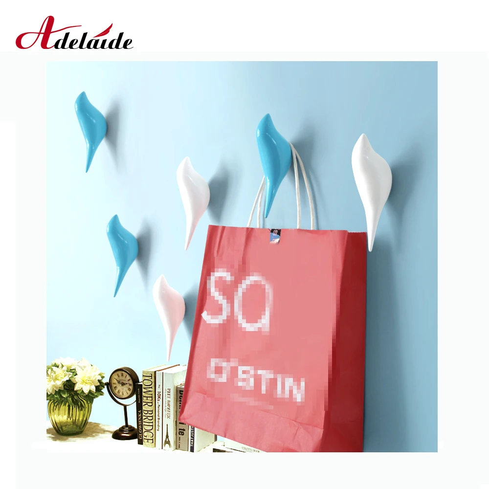 Креативные настенные крючки с птицами из смолы домашний декор стеллаж для