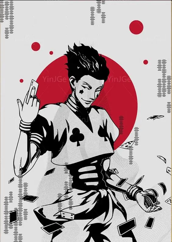 

Художественный шелковый постер Hunterxhunter Hisoka, домашний Настенный декор, 24x36 дюймов