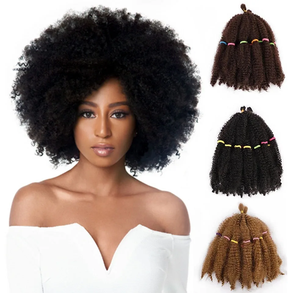 

ELEGANT MUSES Synthetic Afro Kinky Curly Bulk Crochet Braids HairHairstyles Extensions Curl Crochet Synthetic Braiding Hair For