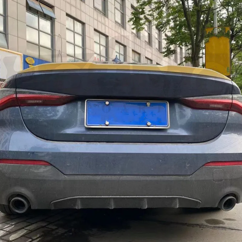 

For BMW four-series 2-door G22 doors high quality 2021 ABS Plastic Unpainted Color Rear Spoiler Wing Trunk Lid Cover Car Styling
