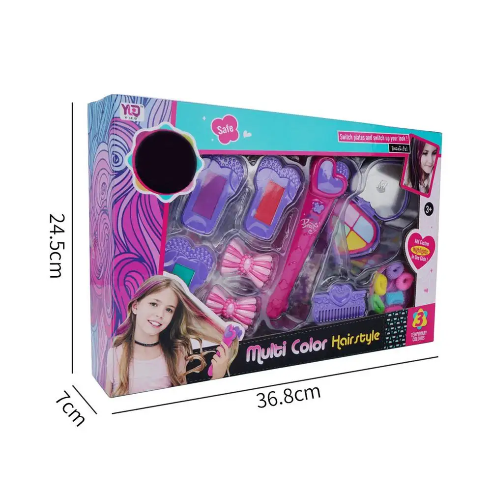 

Children Beauty Cosmetic Pretend Play Toy Hair Dye Stick Brush Make Up Gift Set Children Girls Christmas Toys Kids