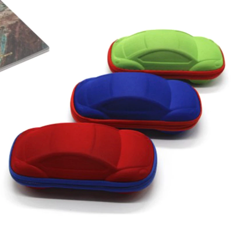 Детский Чехол для очков в форме автомобиля милый Футляр футляр шнурков детский