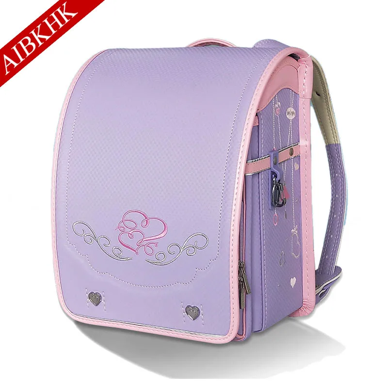 Вместительная школьная сумка с вышивкой для девочек и мальчиков ортопедический