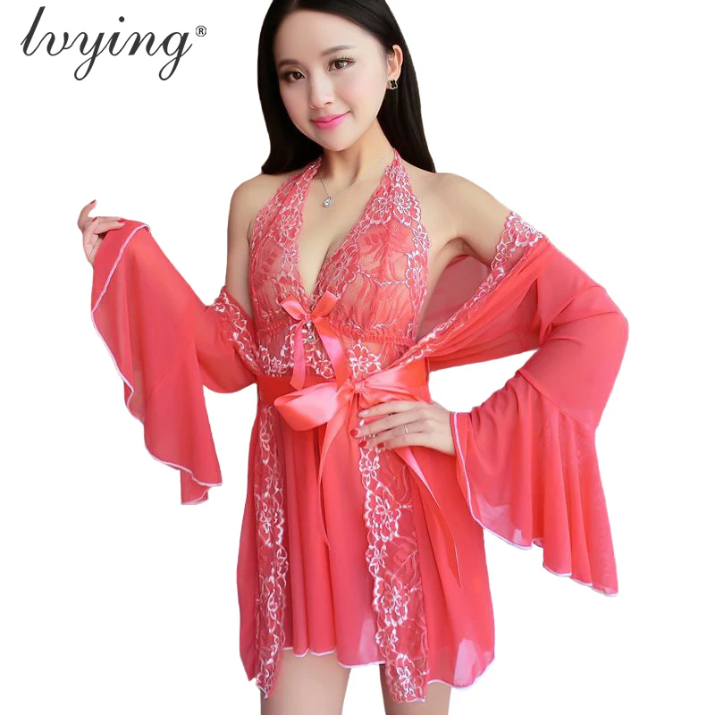 Роскошные женские пижамные комплекты сексуальный кружевной ночной костюм