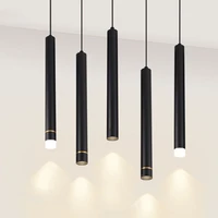 405060cm long tube led pendant lamp aluminum kitchen island bar cafe pendant light bedroom bedside hanging light