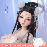 new 13 bjd doll full set 60cm handpainted makeup change fairy ball jointed chinese hanfu dolls toys for girls birthday gift